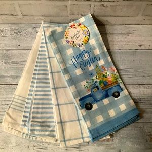 HeatherLee Chan 4pk Vintage Truck Happy Easter Kitchen Towels